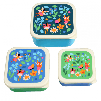 Snack Boxes, set of 3 - Fairies in the Garden