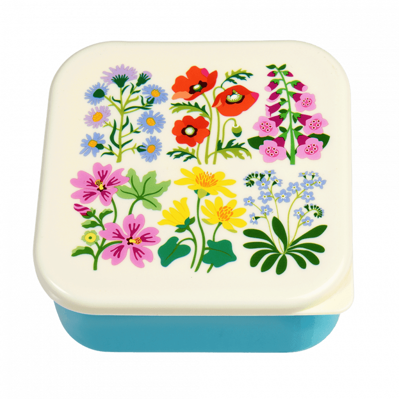 Snack Boxes, set of 3 - Wild Flowers