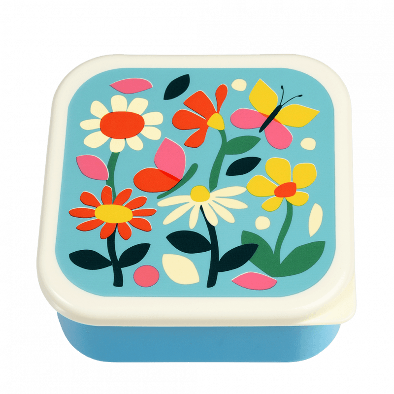 Snack Boxes, set of 3 - Butterfly Garden