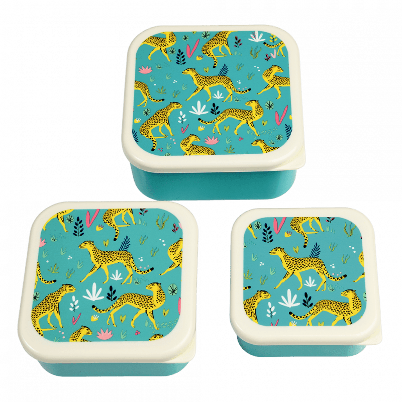 Snack Boxes, set of 3 - Cheetah