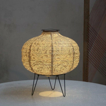 Solar Lantern Yellow Pumpkin
