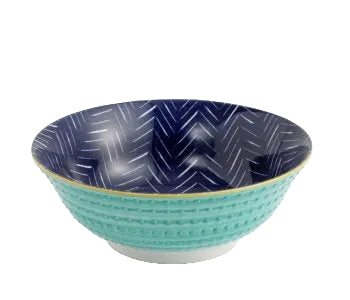 Ramen Bowl Indigo Chevron