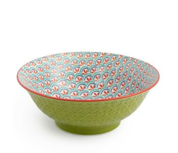 Ramen Bowl Green Geometric