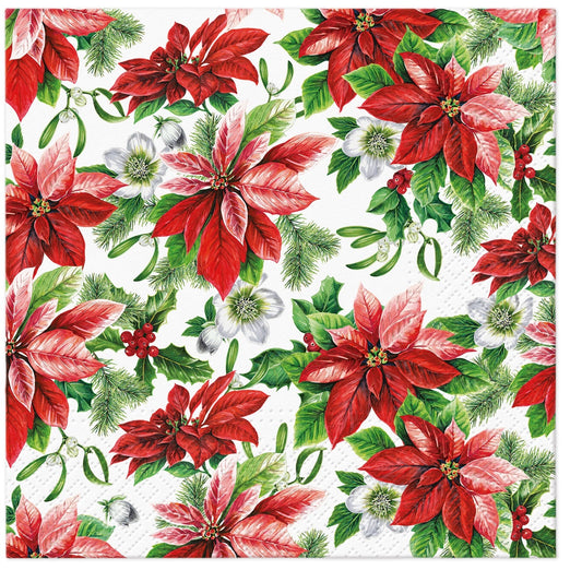 Napkin - Glory Poinsettia