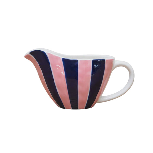 Gravy Jug Pink & Navy Stripe