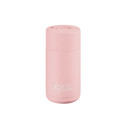 Ceramic Cup w Push Button Lid Blushed