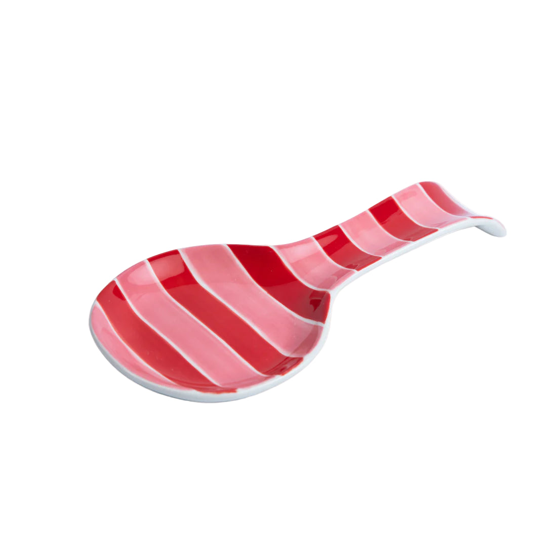 Spoon Rest Pink & Red Stripe