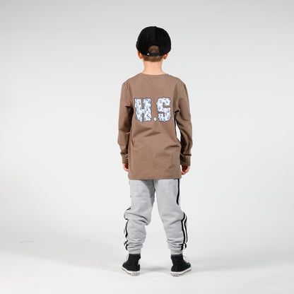 Boys Long Sleeve Tee - Chocolate Brown