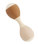 Wooden Maracas Rattle Browns