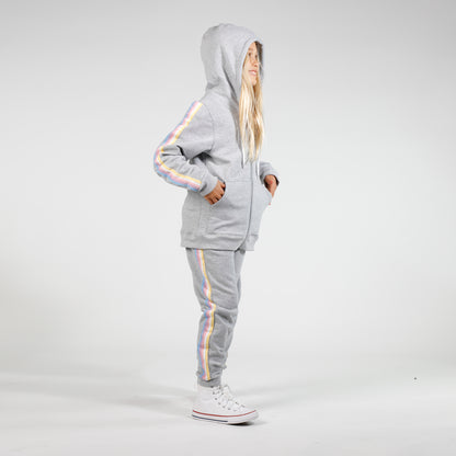 Girls Zip Hood Greymarle