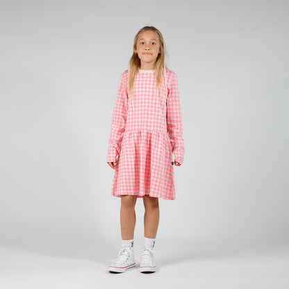 Monday Long Sleeve Dress - Pink Check