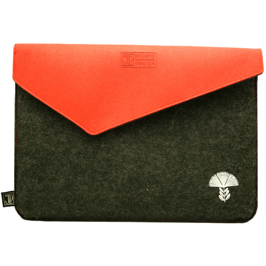EcoFelt Laptop Sleeve Bag Red & Grey