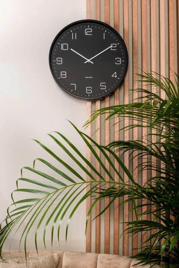 Lofty Wall Clock Matte Black