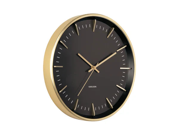 Raised Batons Clock Gold