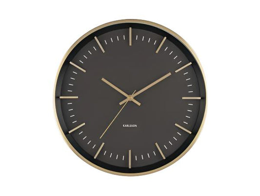 Raised Batons Clock Gold