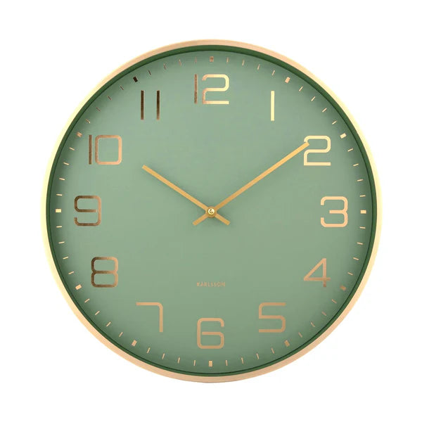 Elegance Glow Clock Jungle Green