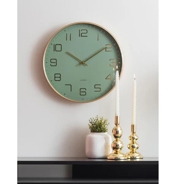 Elegance Glow Clock Jungle Green