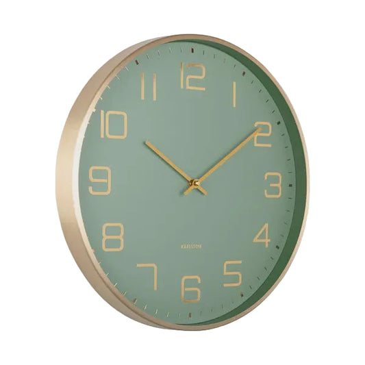 Elegance Glow Clock Jungle Green