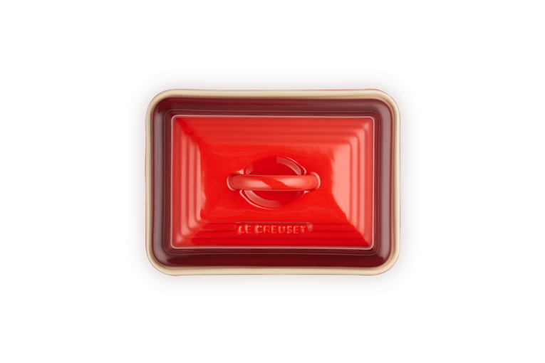 LC Butter Dish Cerise