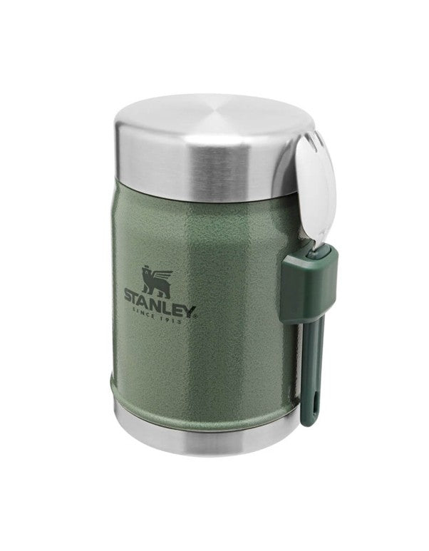 Legendary Food Jar &  Spork .4L Hammertone Green