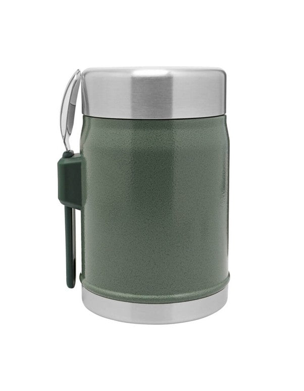 Legendary Food Jar &  Spork .4L Hammertone Green