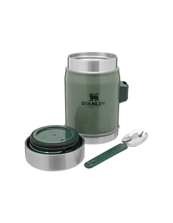 Legendary Food Jar &  Spork .4L Hammertone Green