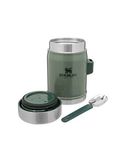 Legendary Food Jar &  Spork .4L Hammertone Green