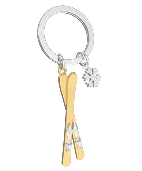 Keychain - Skis With Snowflake