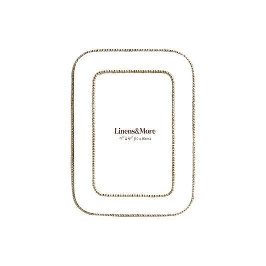 Photo Frame White & Gold 4X6