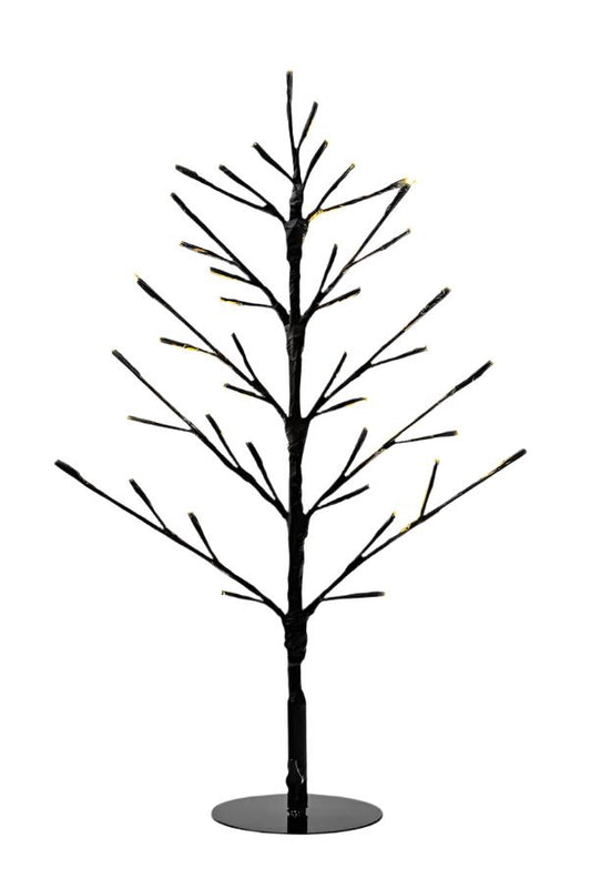 Medium LED Flat Tree 120cm Black