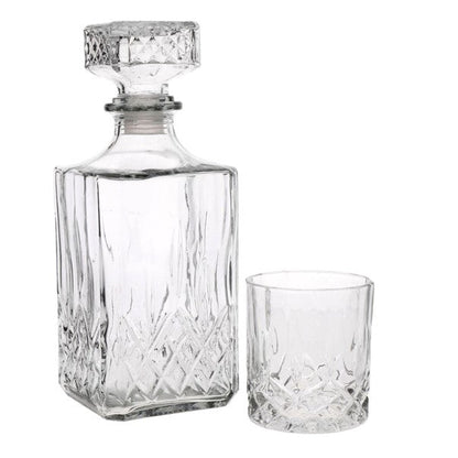 BC Cut Glass 900ml Whiskey Decanter Set5