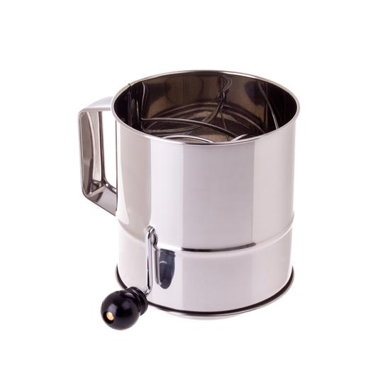 S/S Crank Action 5 Cup Flour Sifter