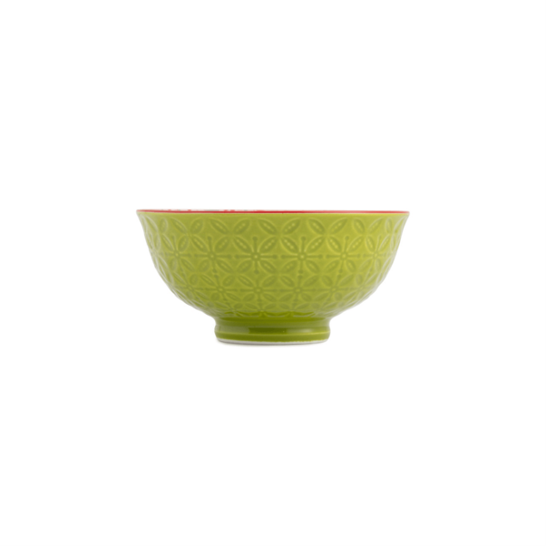 Nibble Bowl Green Geometric