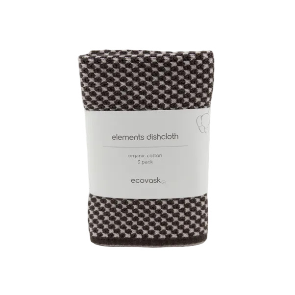 Elements Dish Cloths 3pk Kiwi Chocolate