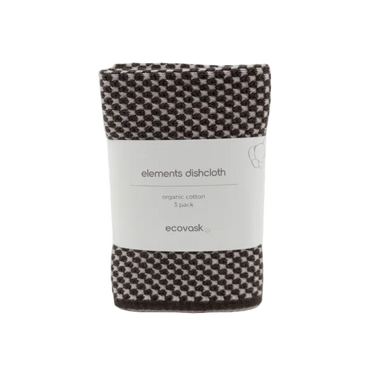 Elements Dish Cloths 3pk Kiwi Chocolate