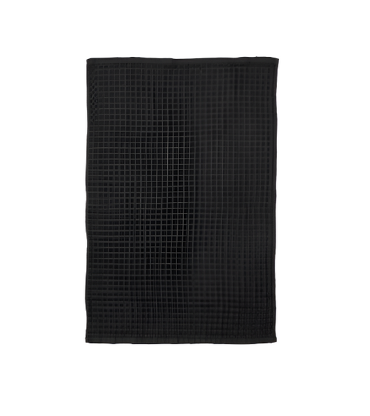 Tea Towel Chunky Waffle Charcoal 2pk