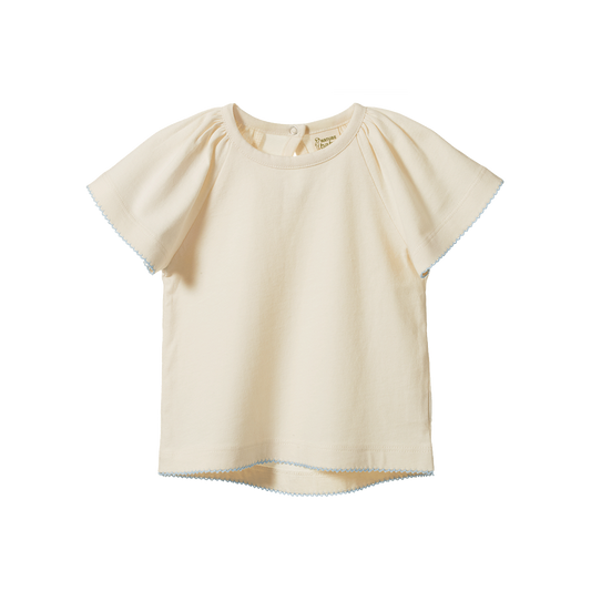 Faye Tee Natural With Blue