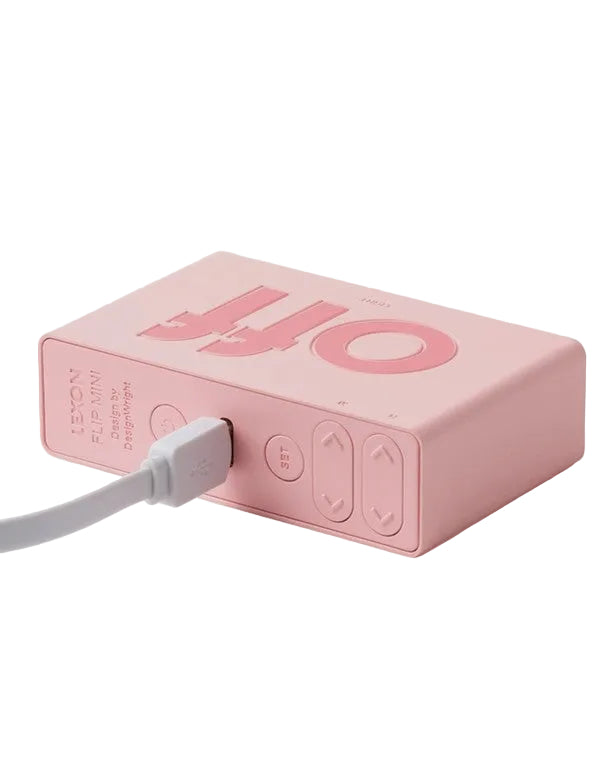 Flip Rubber Alarm Clock Pink