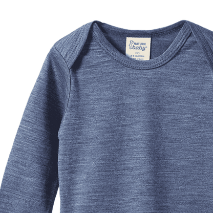 Merino Long Sleeve Bodysuit Indigo Marl