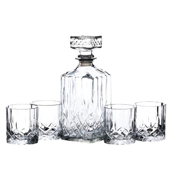 BC Cut Glass 900ml Whiskey Decanter Set5