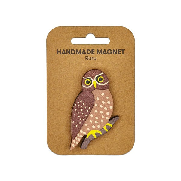 Wooden Magnet Ruru (Morepork)