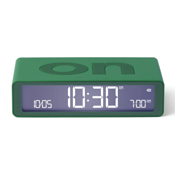 Flip Rubber Alarm Clock Emerald Green