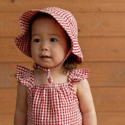 Sunhat Red Gingham