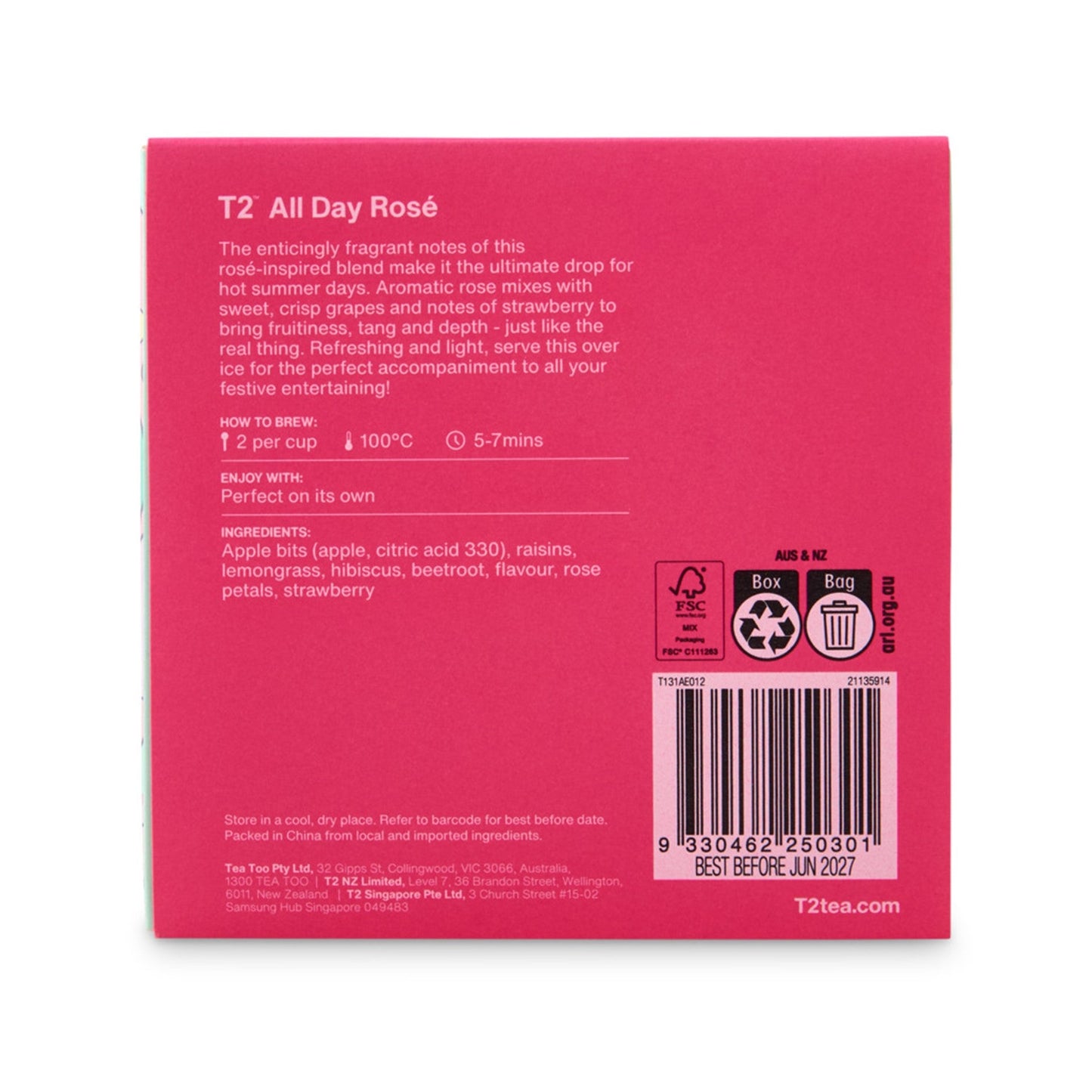 T2 All Day Rose Feature Box