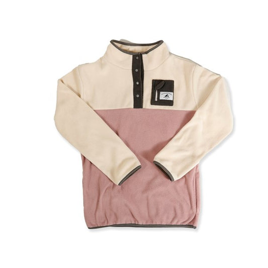 Girls Adventure Fleece - Cream Mauve