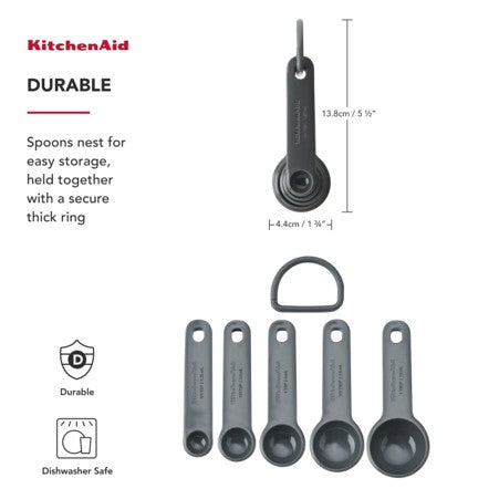 Measuring Spoons Charcoal Grey