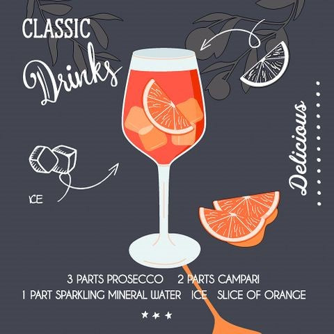 Cocktail Napkin Aperole Black