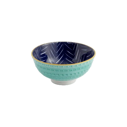 Nibble Bowl Indigo Chevron
