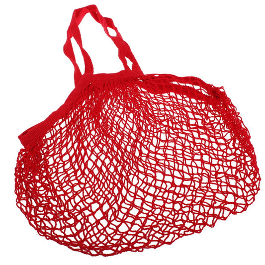 Long Handled String Bag Red