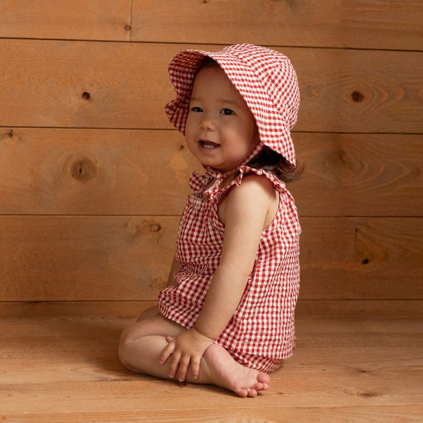 Sunhat Red Gingham